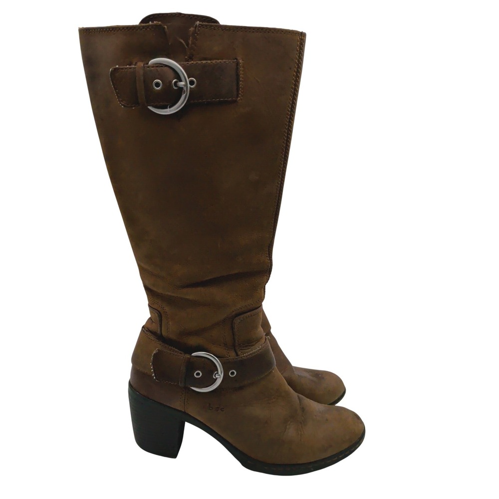 b.o.c. Kameron Born Concept Womens Brown Leather Tall Riding Boots BC4452 Size 9